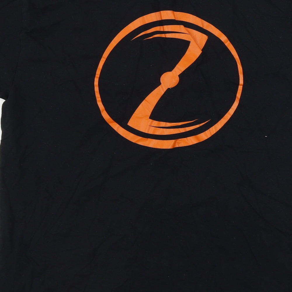 Gildan  Mens Black Paisley   T-Shirt Size M