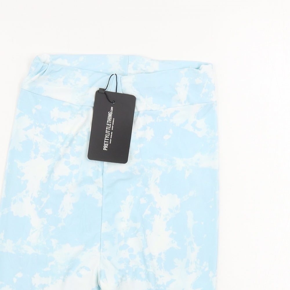PRETTYLITTLETHING Womens Blue   Cropped Leggings Size 8