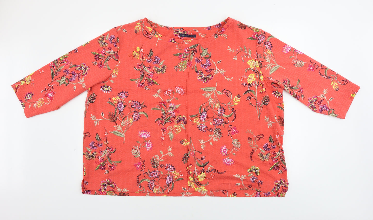 Marks and Spencer  Womens Pink Floral  Pullover Jumper Size 24