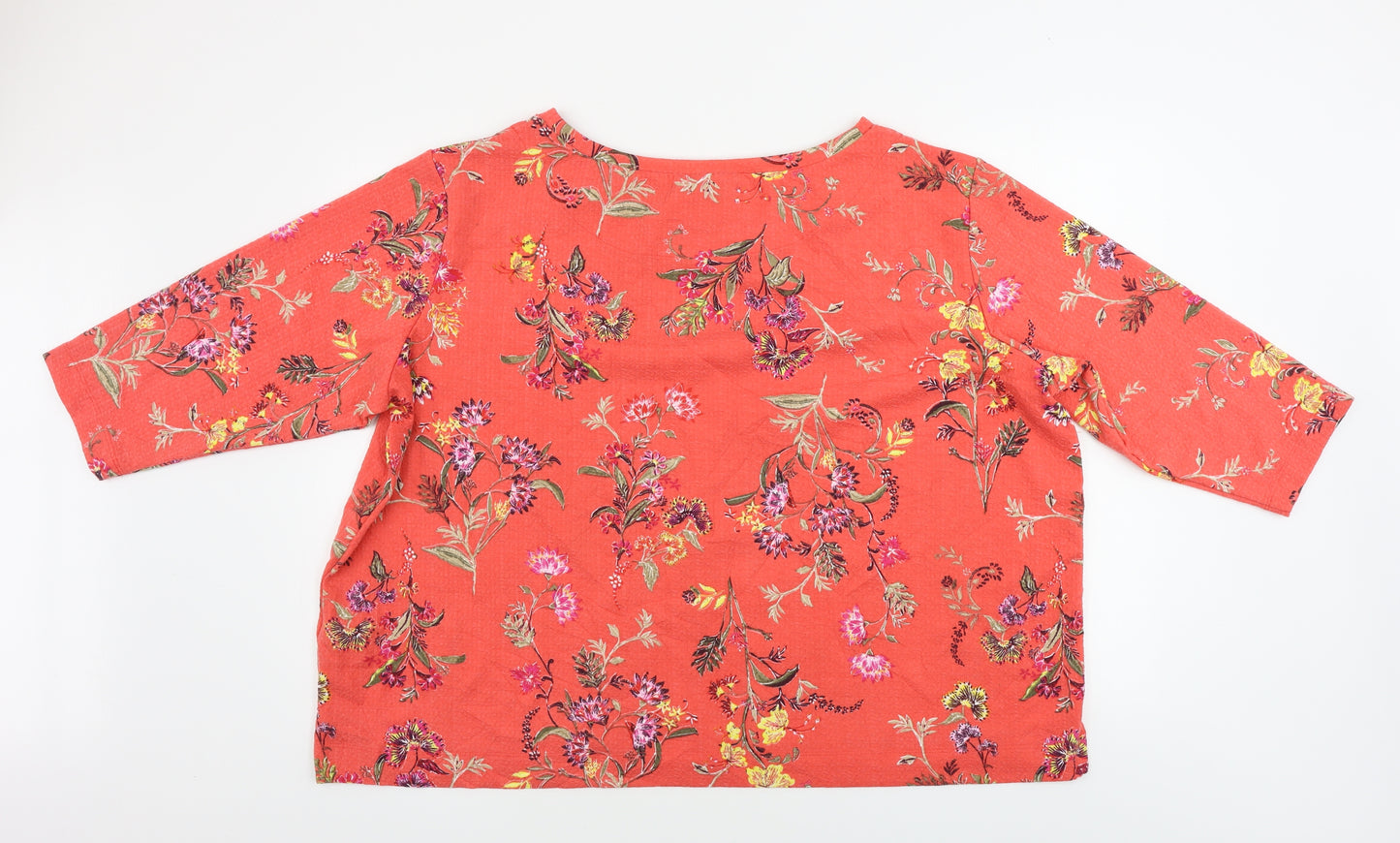 Marks and Spencer  Womens Pink Floral  Pullover Jumper Size 24