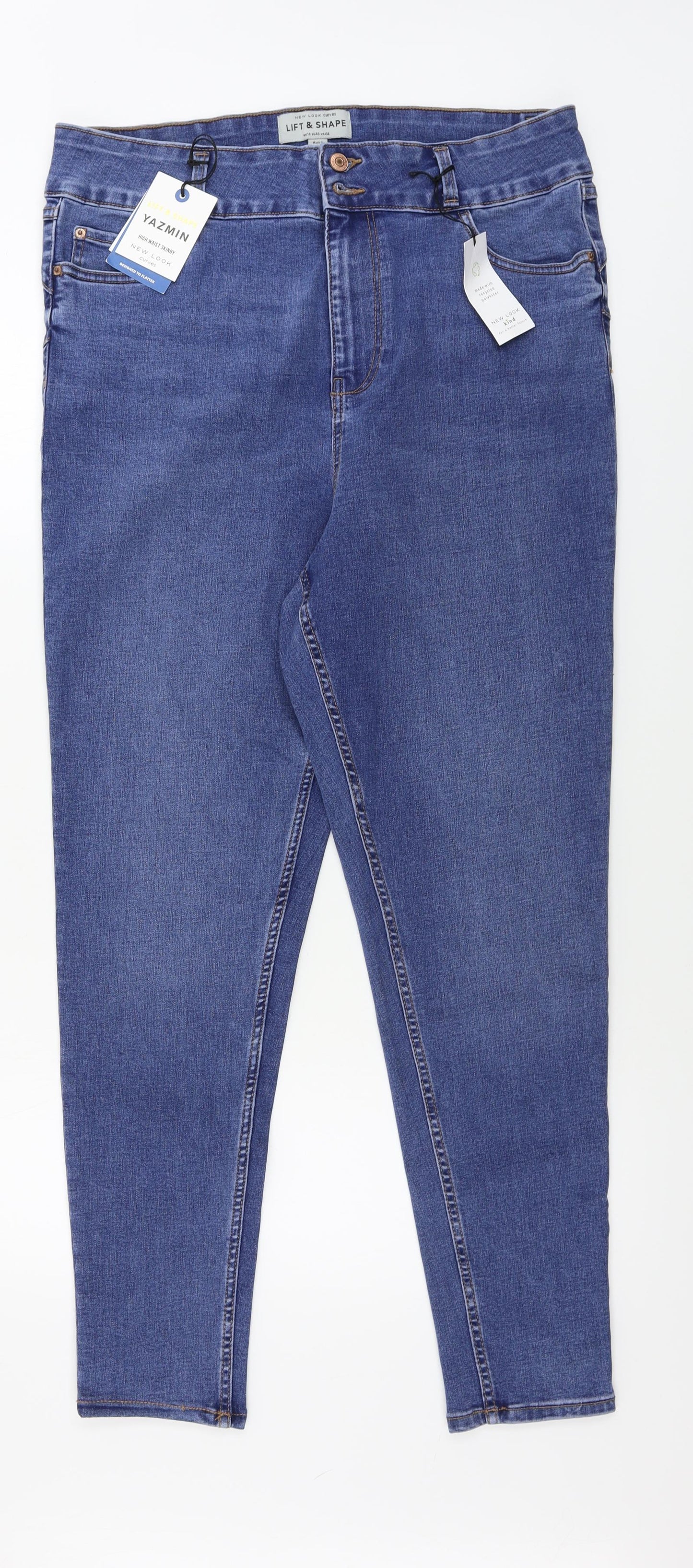 New Look  Womens Blue   Skinny Jeans Size 18 L26 in