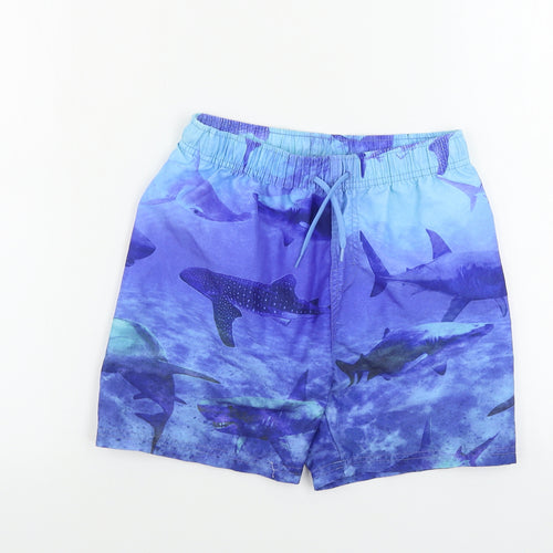 urban outlaws   Boys Blue Animal Print  Bermuda Shorts Size 11-12 Years