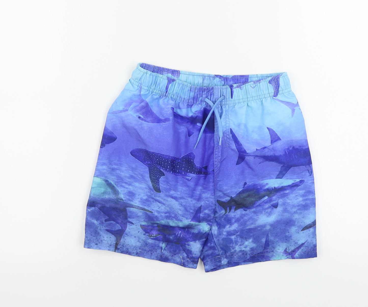 urban outlaws   Boys Blue Animal Print  Bermuda Shorts Size 11-12 Years