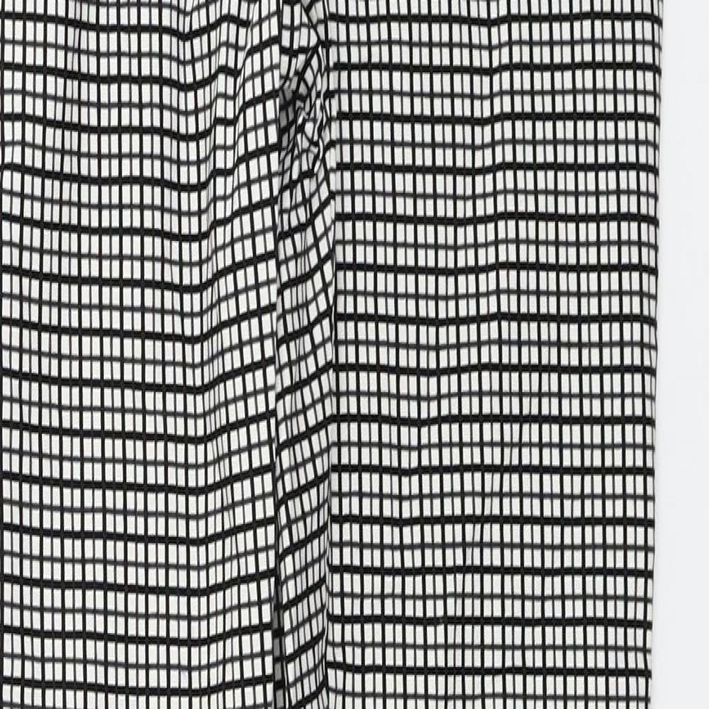 Primark  Womens White Check  Trousers  Size 6 L26 in