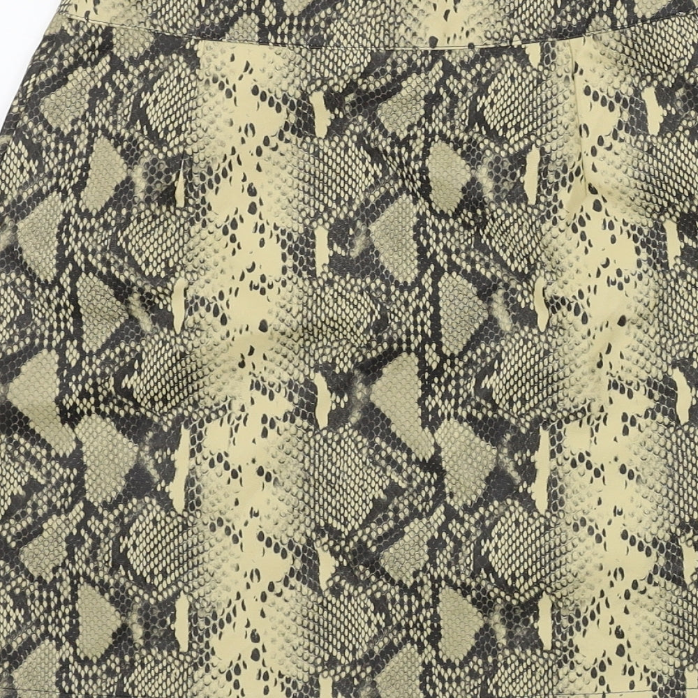 Primark  Womens Beige Animal Print  A-Line Skirt Size 6