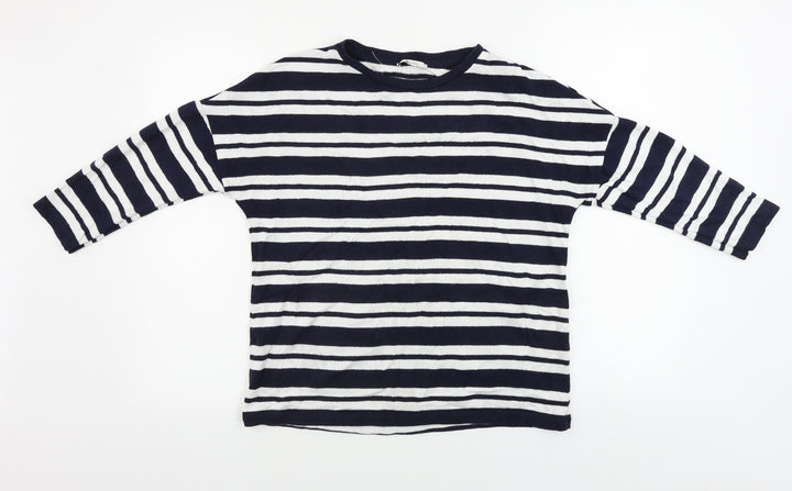 TU Womens White Striped  Pullover Jumper Size 8