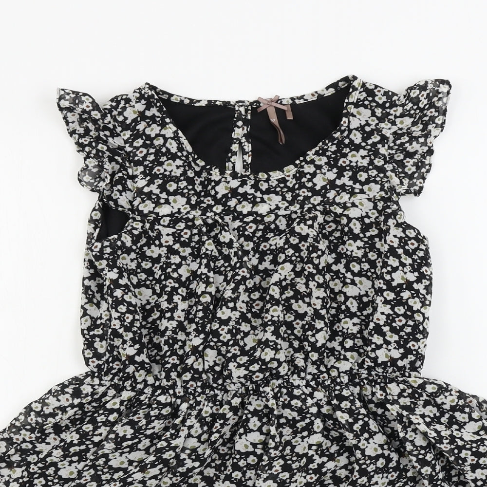 NEXT  Girls Grey Floral  A-Line  Size 9 Years