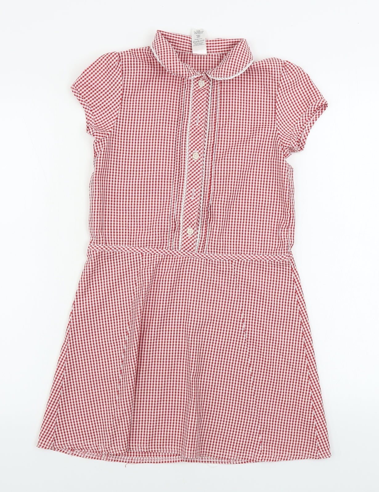 F&F  Girls Red Check  A-Line  Size 9-10 Years