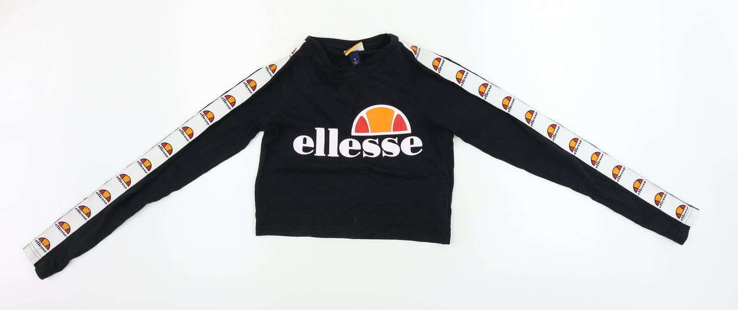 ellesse Womens Black   Basic T-Shirt Size 8