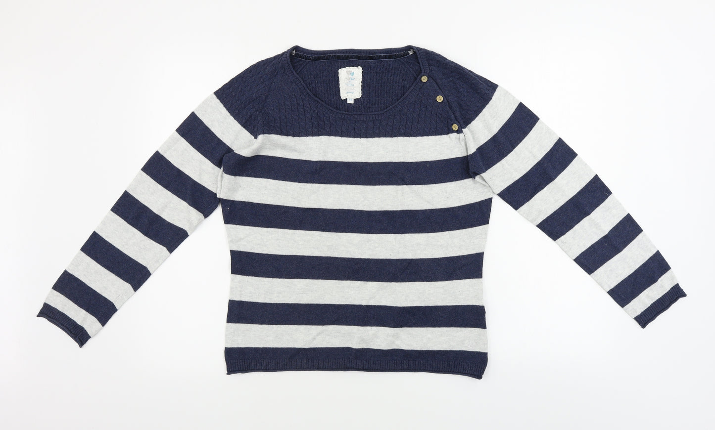 Mataray    Womens Blue Striped  Pullover Jumper Size 14