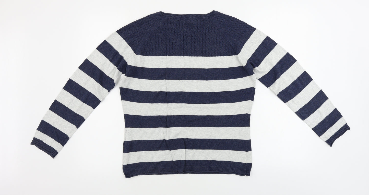 Mataray    Womens Blue Striped  Pullover Jumper Size 14