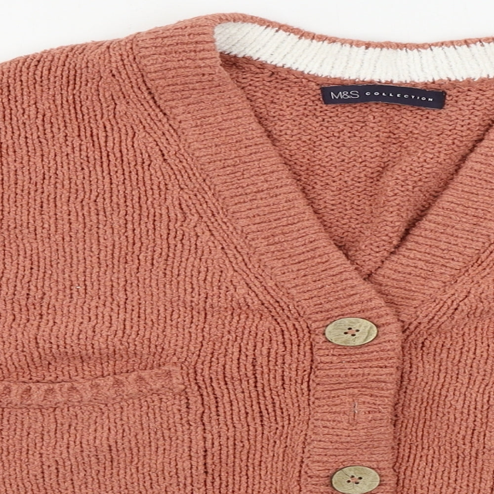 Marks and Spencer  Womens Pink   Cardigan Jumper Size S