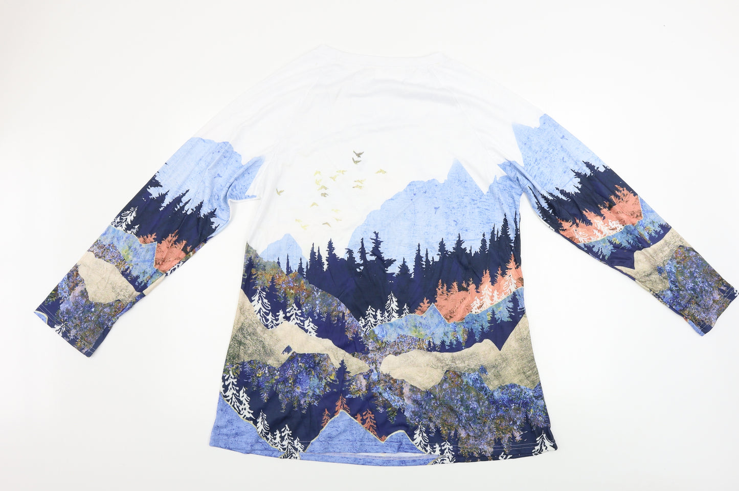 Preworn  Womens Blue Animal Print  Pullover Jumper Size 3XL