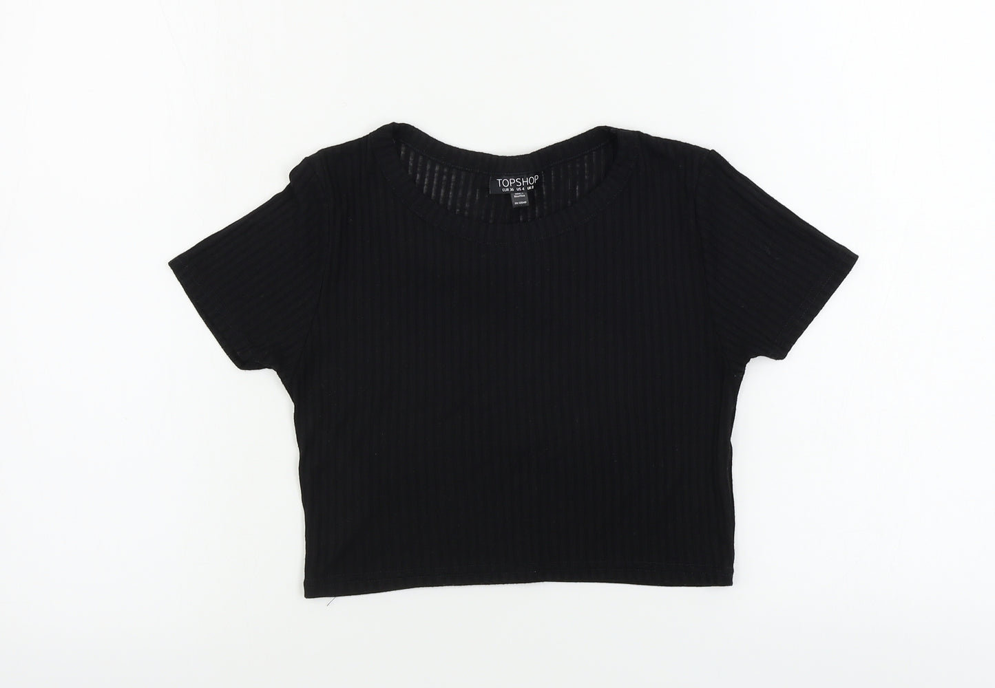 Topshop  Womens Black   Basic T-Shirt Size 8