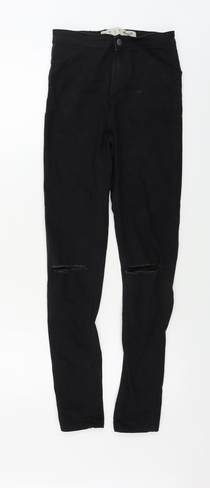 denim co Womens Black Straight Jeans Size 8 L28 in