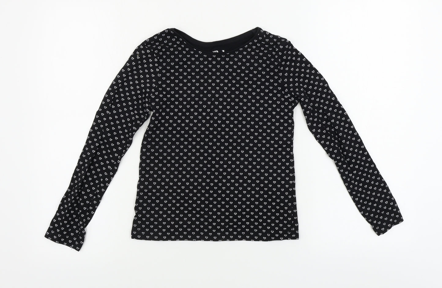 yd Girls Black   Basic T-Shirt Size 9-10 Years