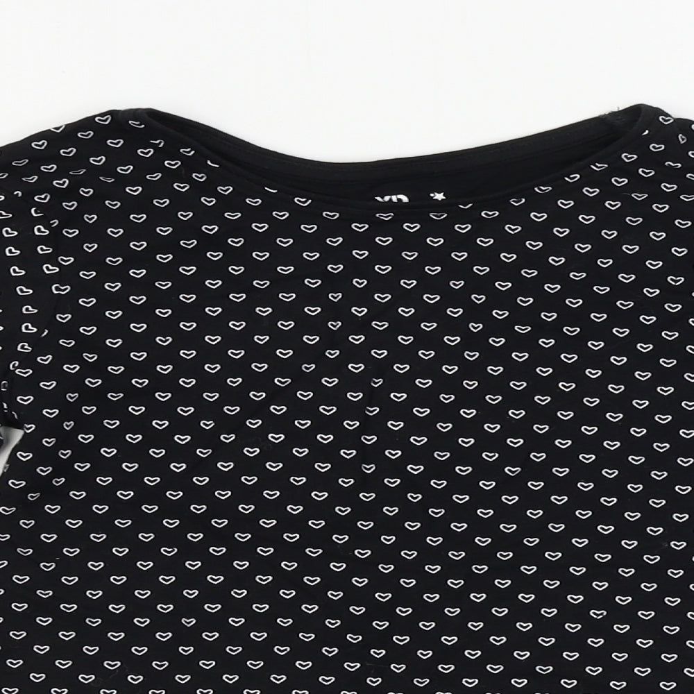yd Girls Black   Basic T-Shirt Size 9-10 Years