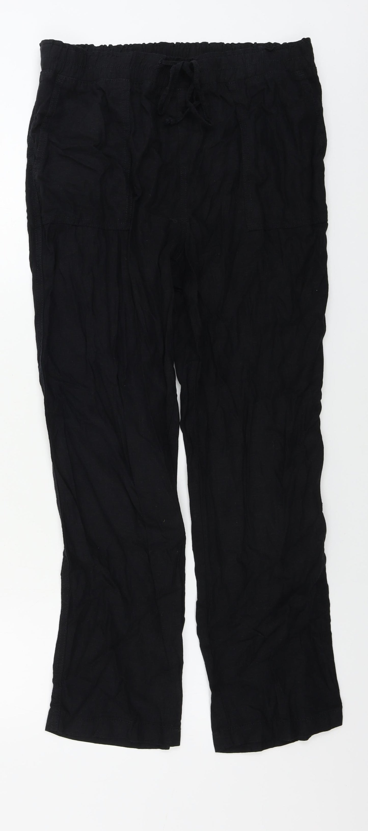F&F  Womens Black Houndstooth  Trousers  Size 12 L26 in