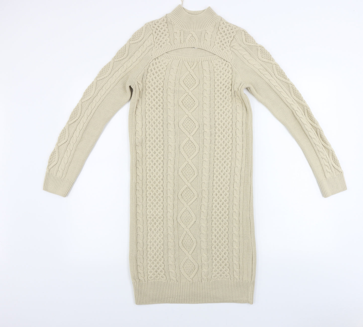 F&F  Womens Beige   Jumper Dress  Size 6
