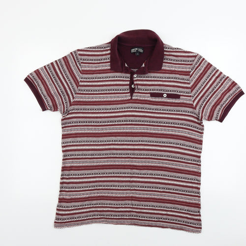 Sandstone & Co Men  Mens Red Geometric   Polo Size S