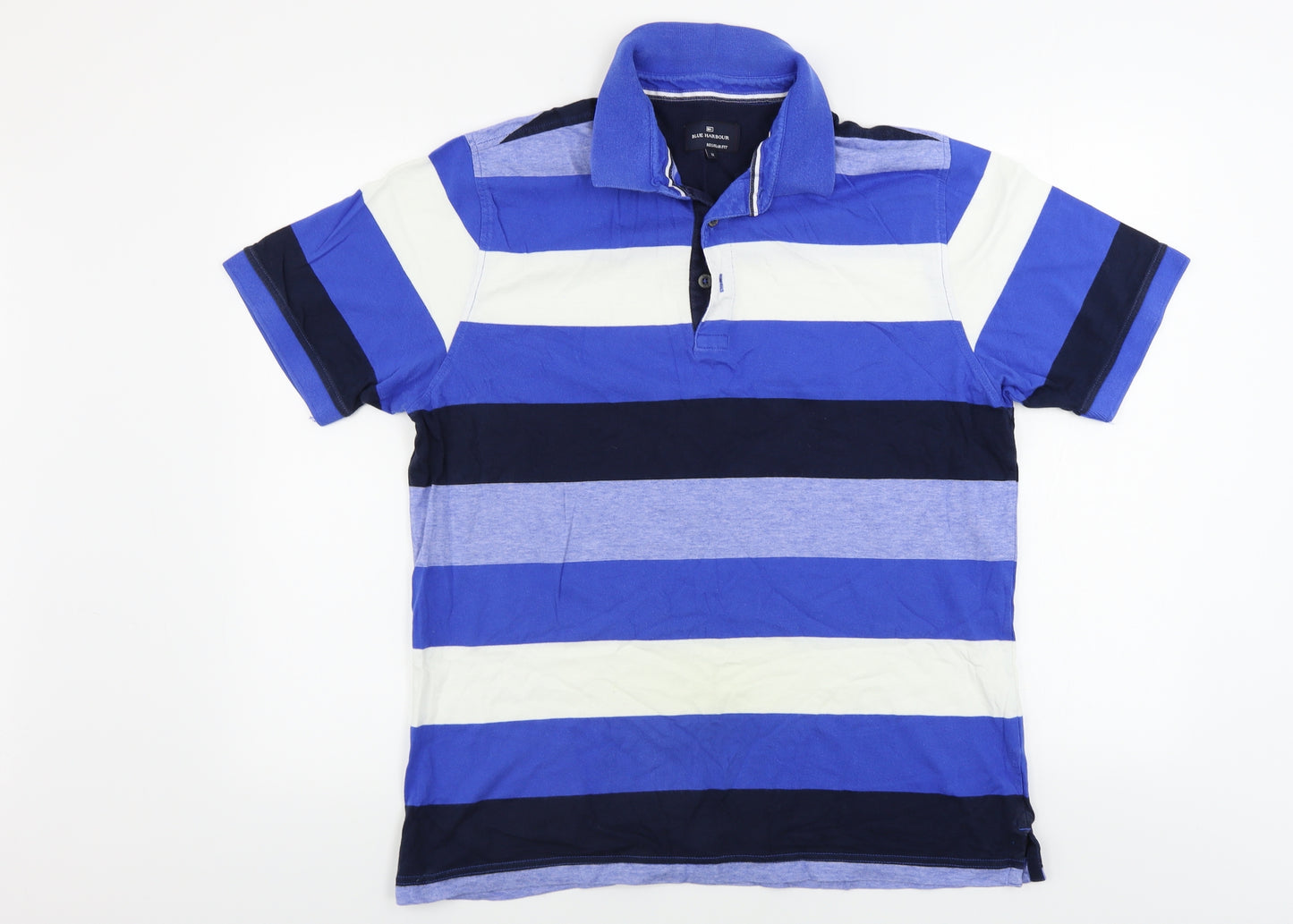 Marks and Spencer  Mens Blue Spotted   Polo Size M