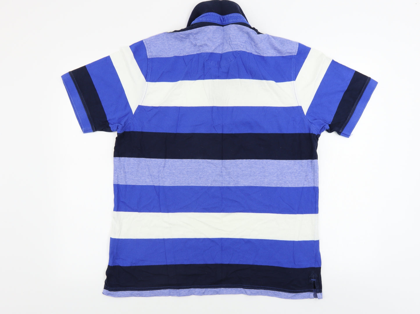 Marks and Spencer  Mens Blue Spotted   Polo Size M