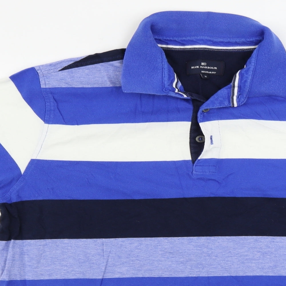 Marks and Spencer  Mens Blue Spotted   Polo Size M