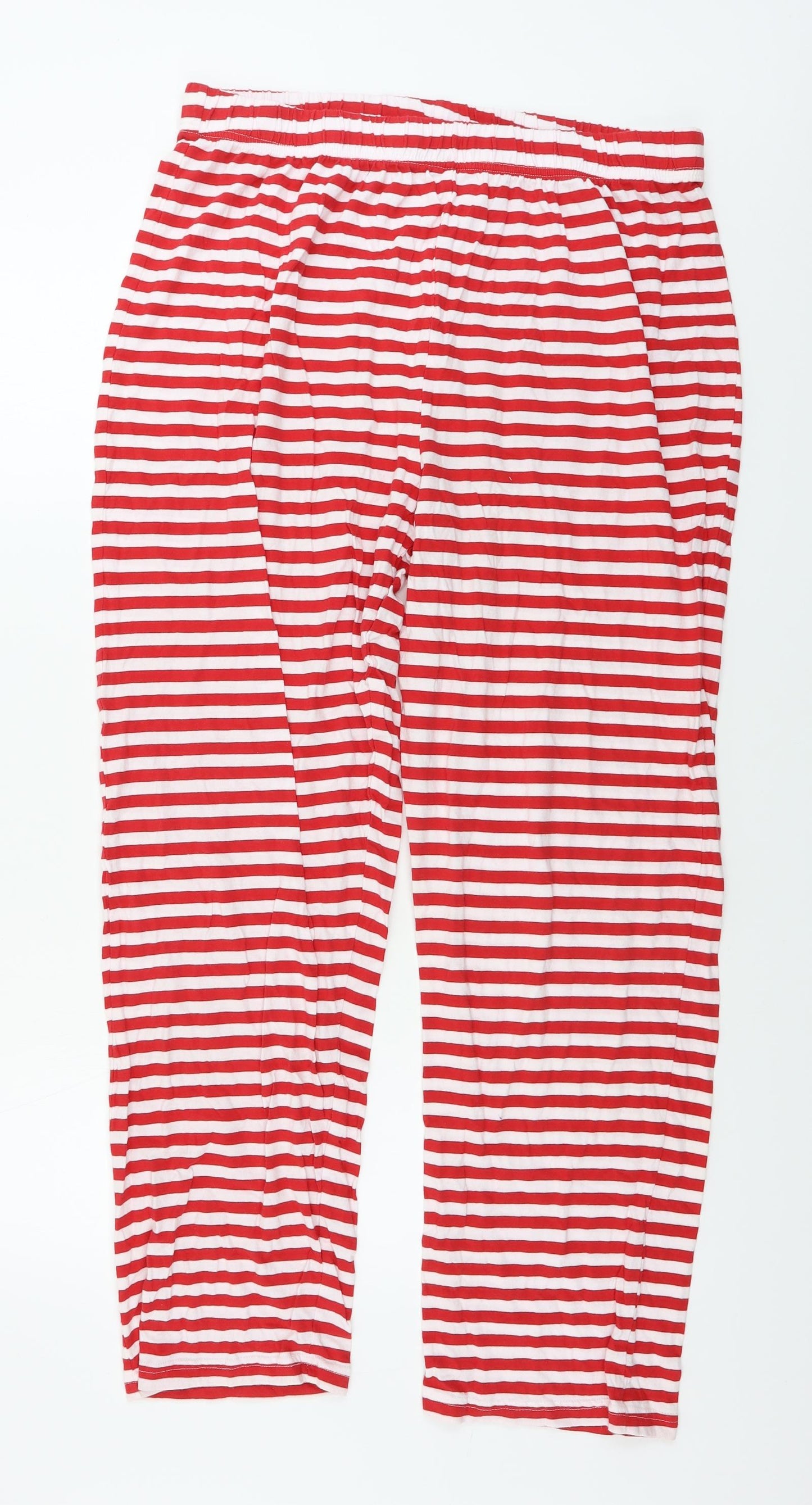 George  Mens Red Striped  Trousers  Size XL L29 in