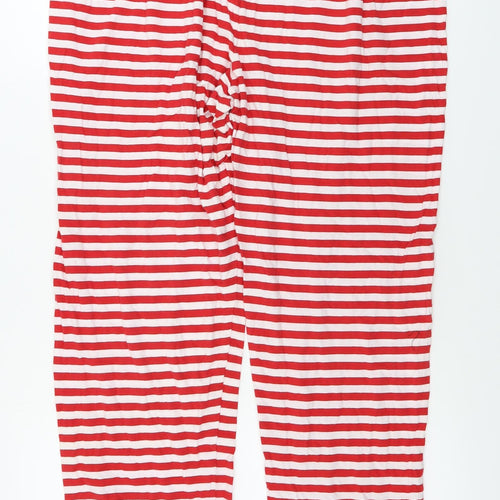 George  Mens Red Striped  Trousers  Size XL L29 in