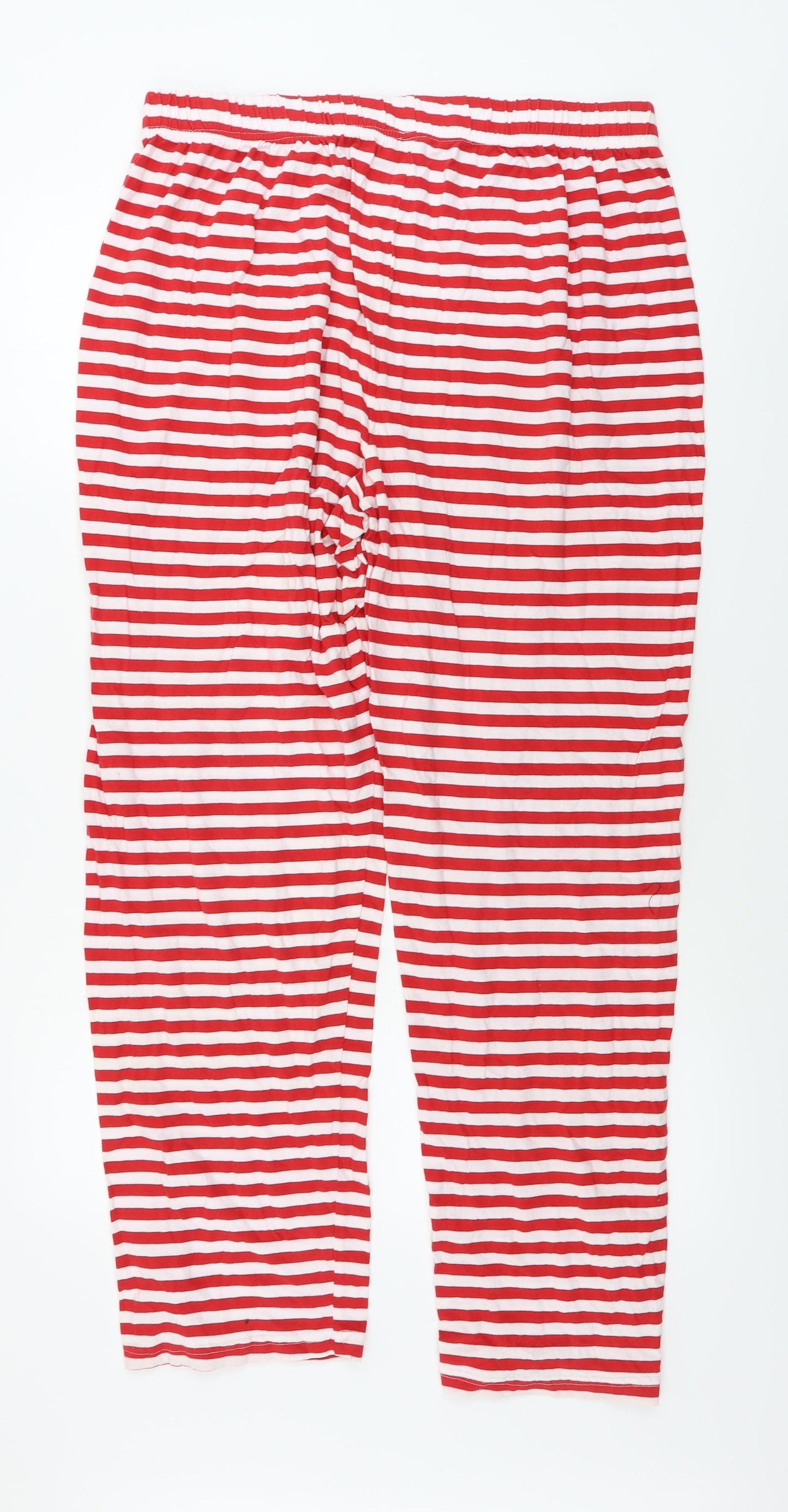 George  Mens Red Striped  Trousers  Size XL L29 in