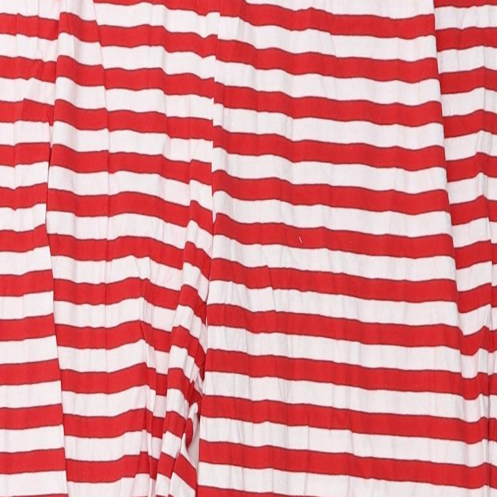 George  Mens Red Striped  Trousers  Size XL L29 in