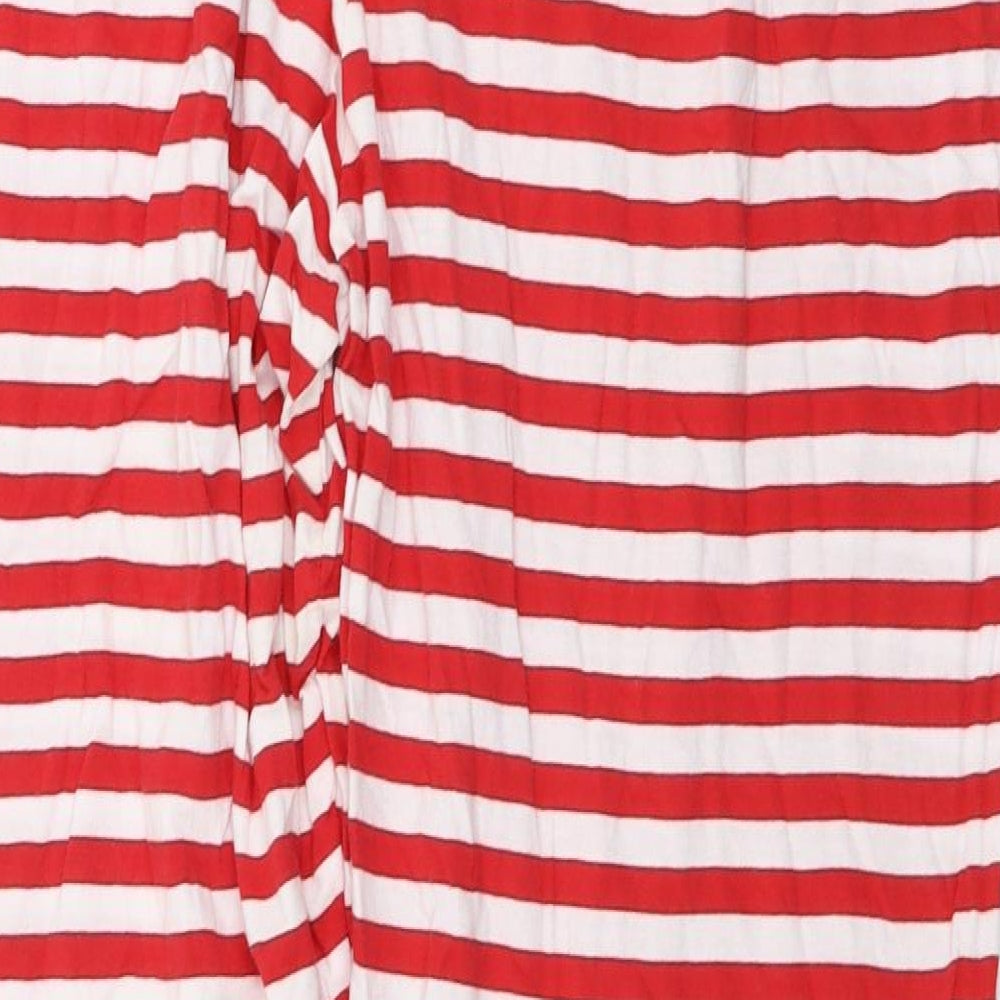 George  Mens Red Striped  Trousers  Size XL L29 in