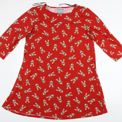 Merry Christmas  Womens Red   A-Line  Size L