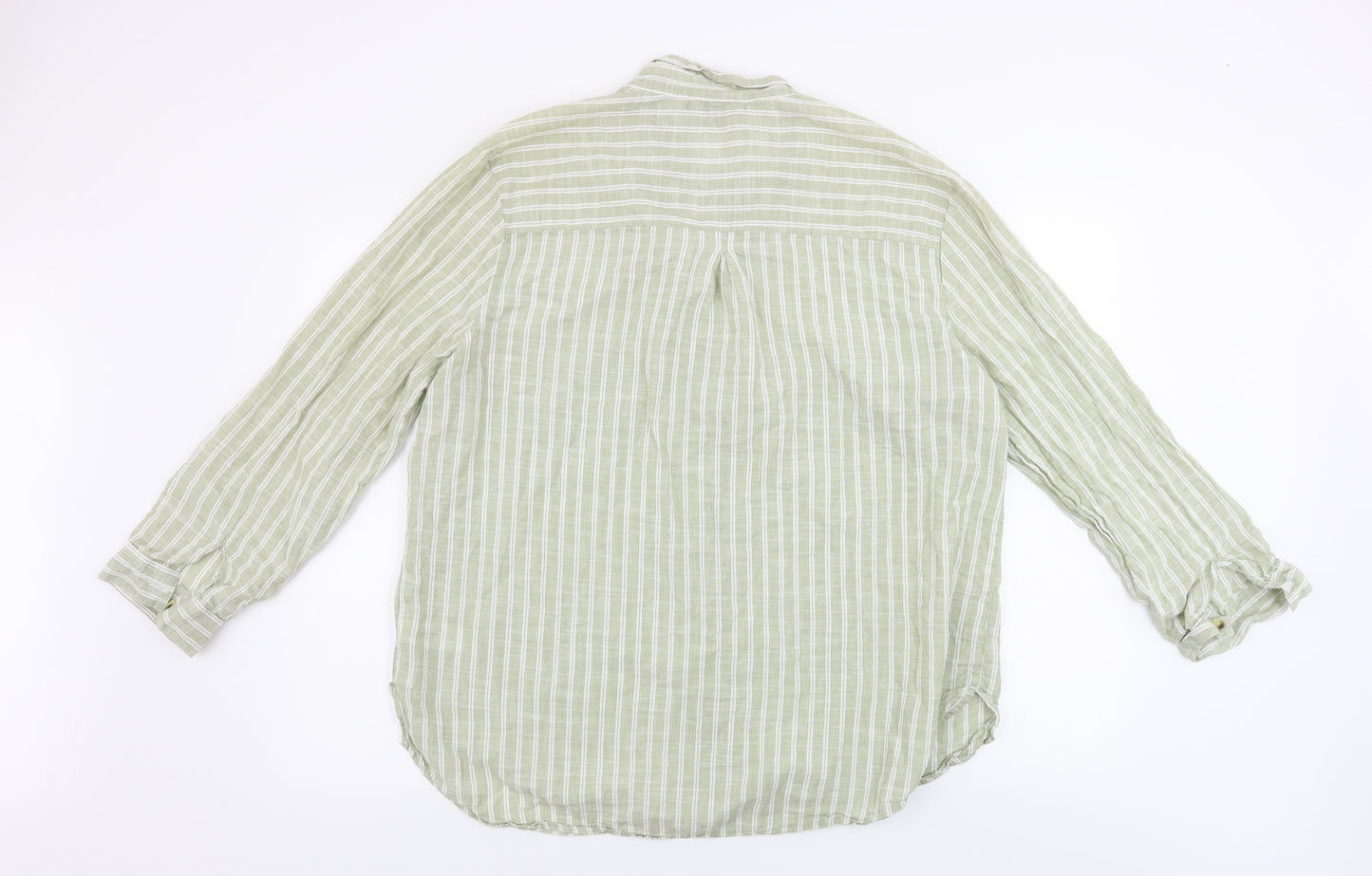 Primark  Womens Green Striped  Basic Button-Up Size 20