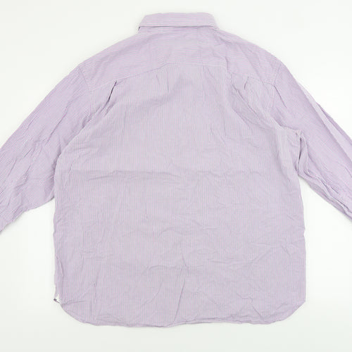 Marks and Spencer  Mens Purple Check   Button-Up Size XL