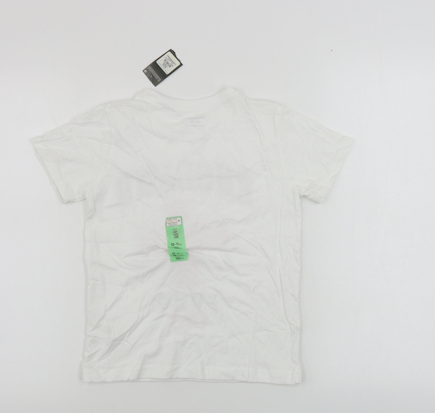 Primark  Boys White   Basic T-Shirt Size 7-8 Years