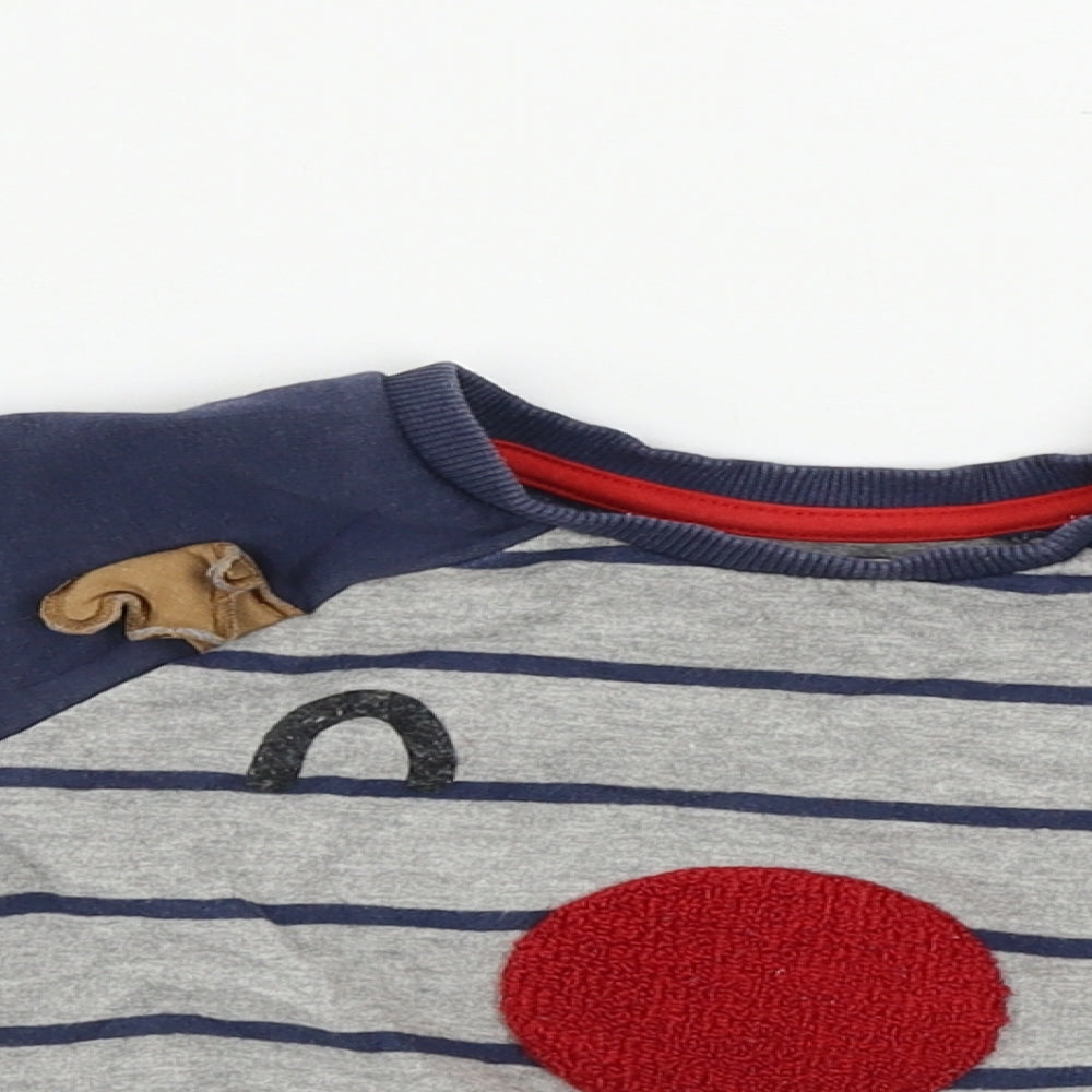 George  Boys Grey Striped  Pullover Jumper Size 2-3 Years  - Christmas Jumper