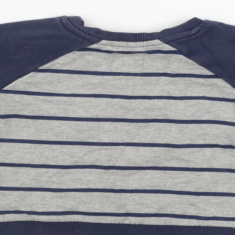 George  Boys Grey Striped  Pullover Jumper Size 2-3 Years  - Christmas Jumper