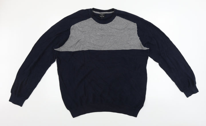 Easy Mens Blue Pullover Jumper Size XL