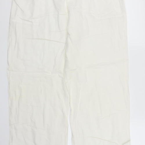 H&H Fashion Womens Ivory   Trousers  Size L L27 in
