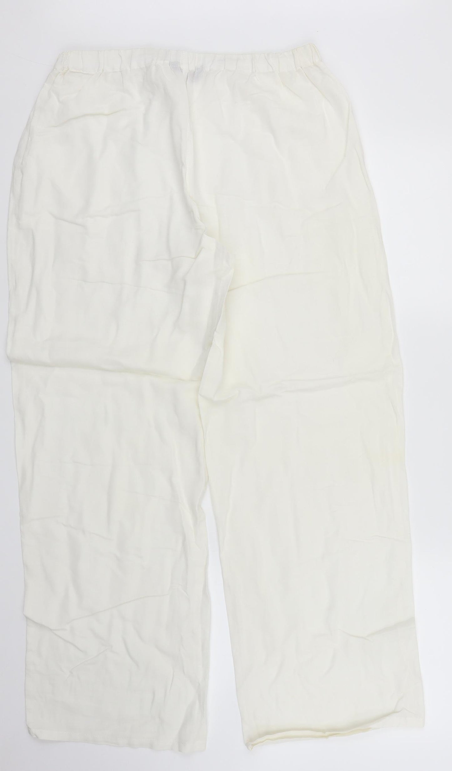 H&H Fashion Womens Ivory   Trousers  Size L L27 in