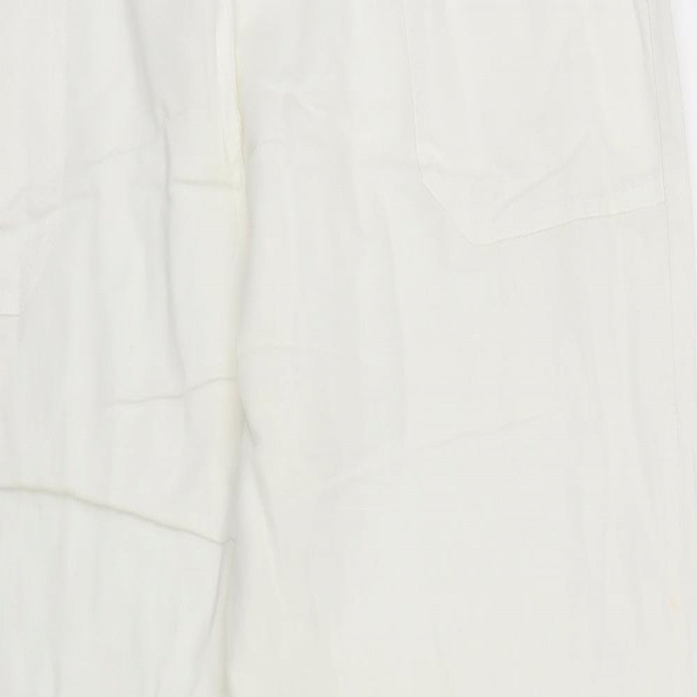 H&H Fashion Womens Ivory   Trousers  Size L L27 in
