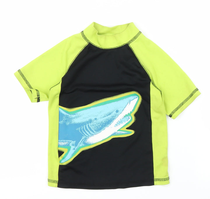 Jumping Beans Boys Black   Basic T-Shirt Size 5-6 Years