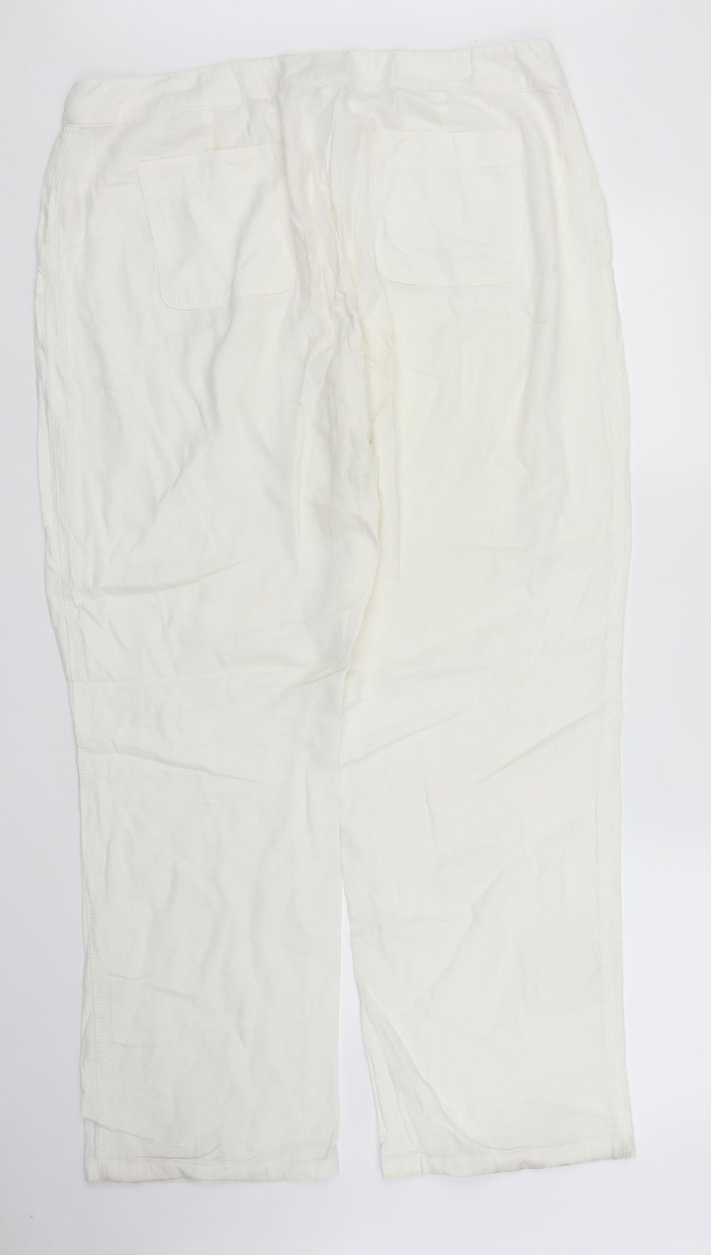 Papaya Womens White   Trousers  Size 16 L28 in
