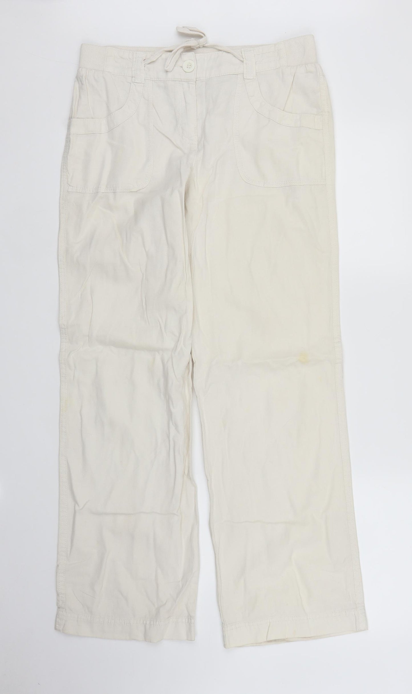 George Womens Ivory   Trousers  Size 12 L29 in