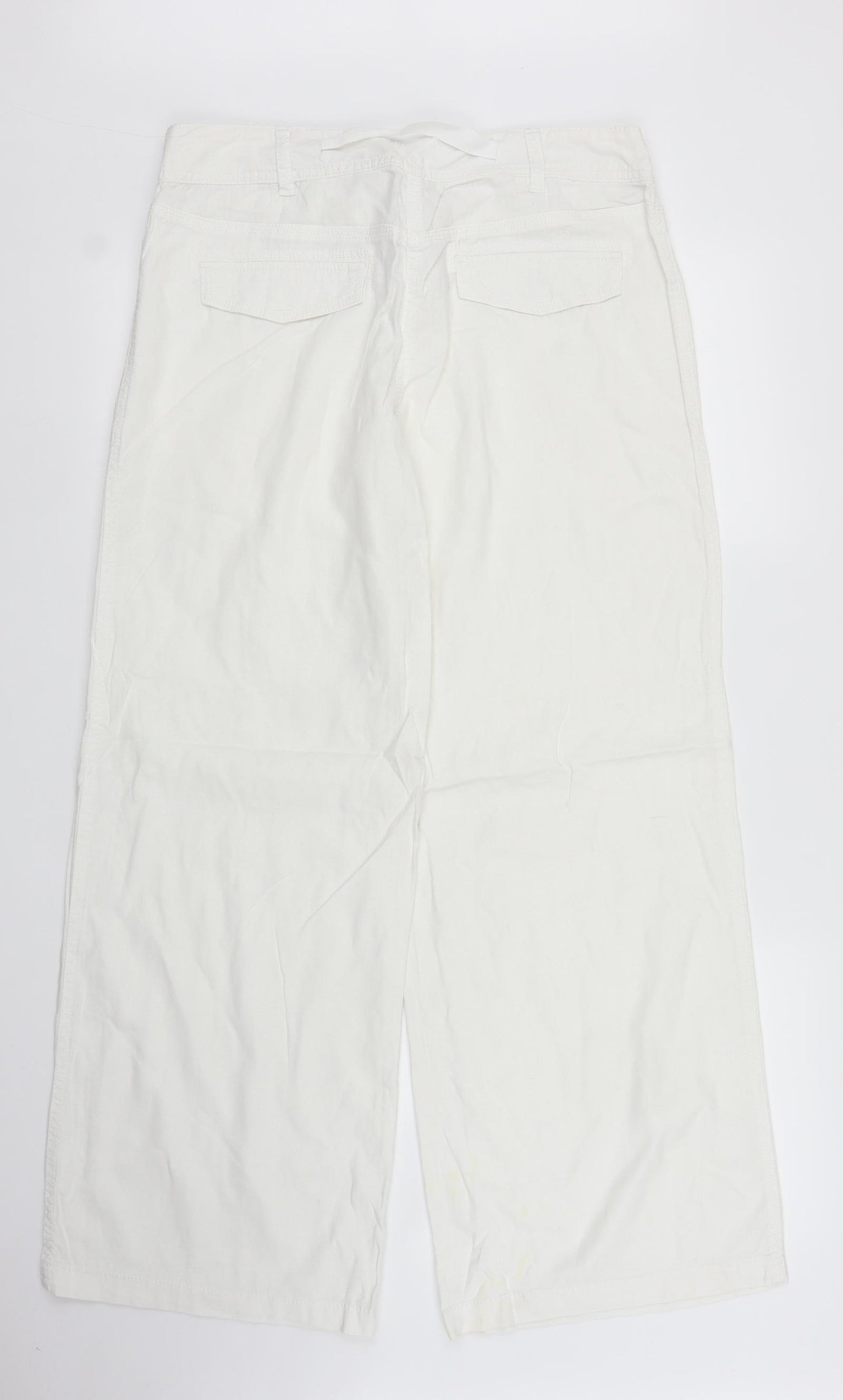NEXT Womens White   Trousers  Size 12 L30 in