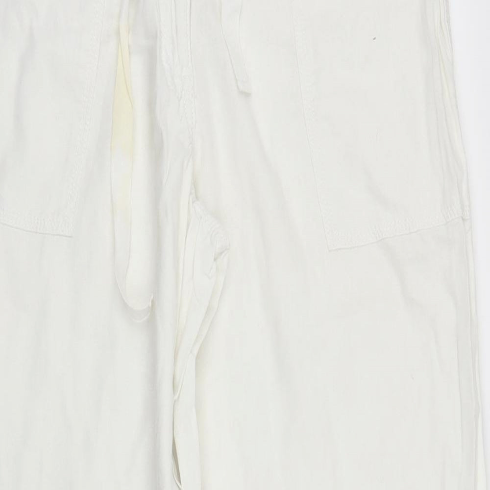 NEXT Womens White   Trousers  Size 12 L30 in