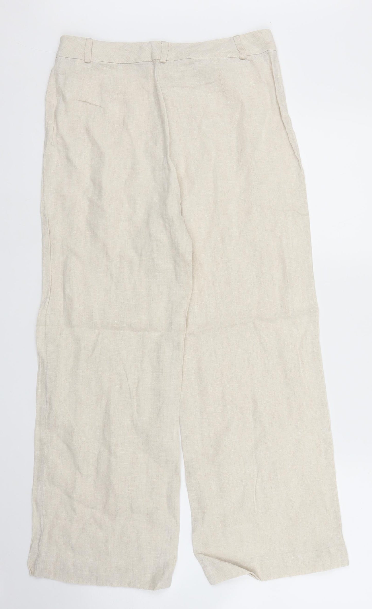 M&S Womens Beige   Capri Trousers Size 8 L25 in