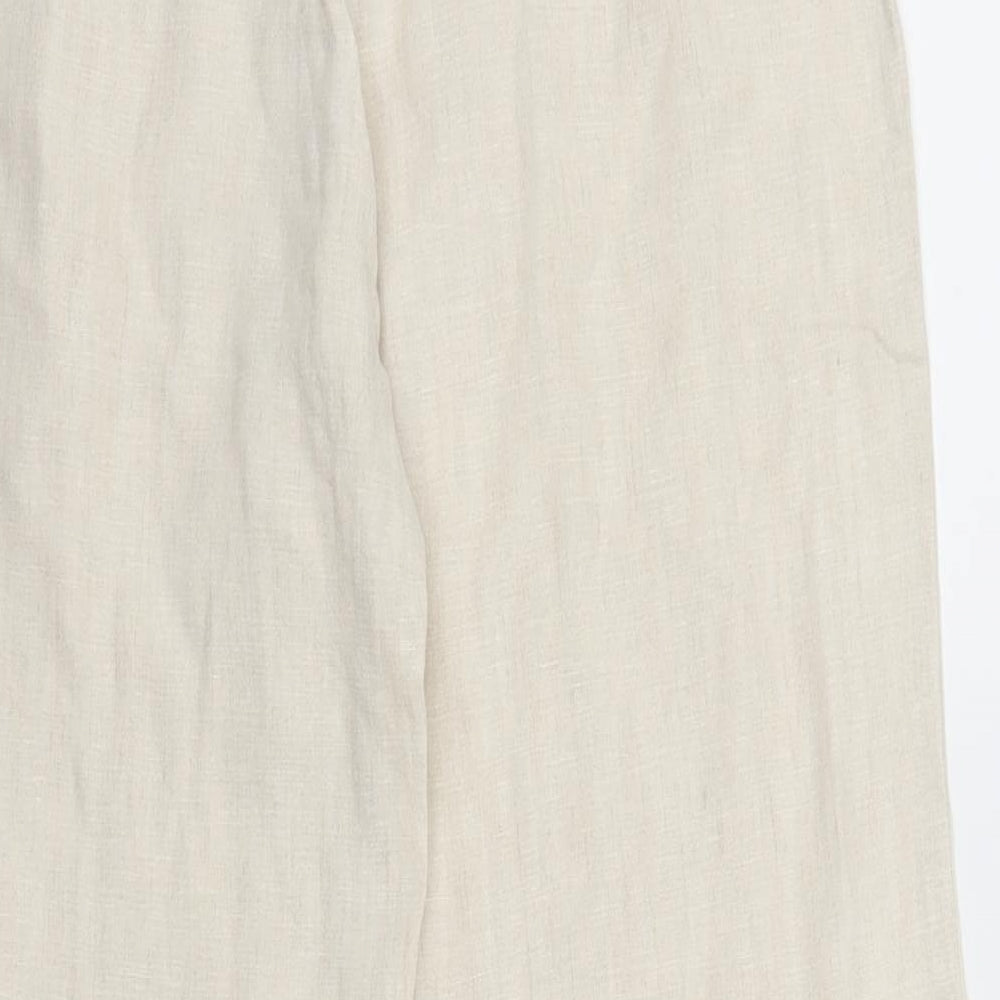 M&S Womens Beige   Capri Trousers Size 8 L25 in