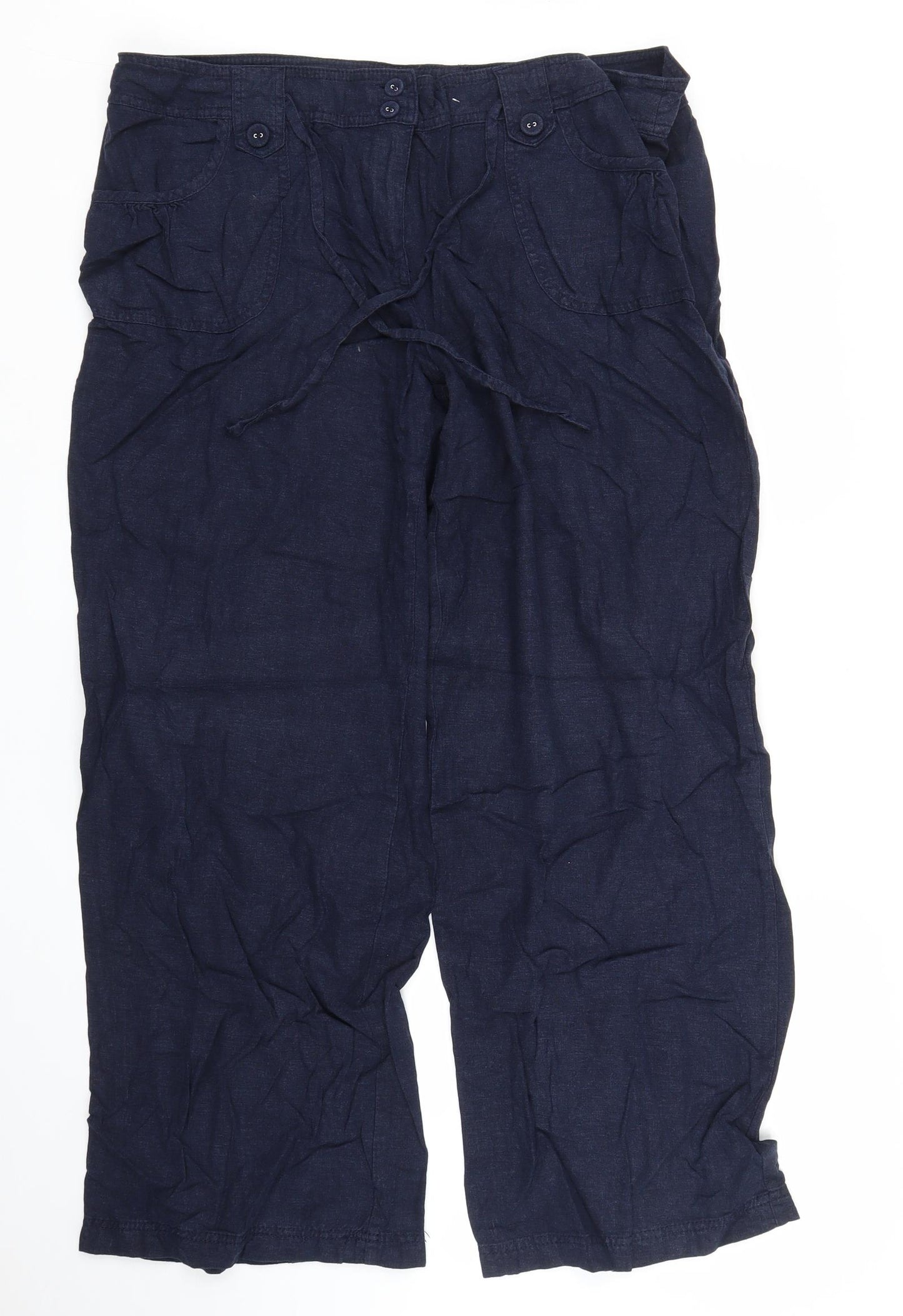 Debenhams Womens Blue   Trousers  Size 18 L27 in